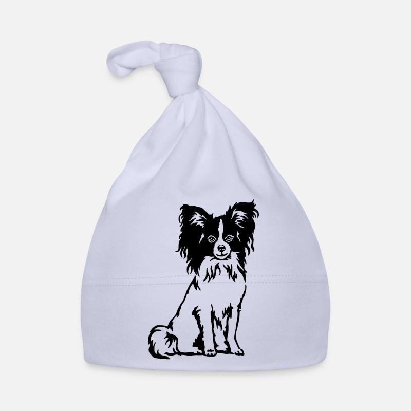 Papillon Spaniel Baby Bio-Mütze