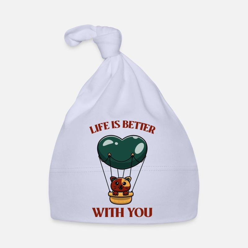 Heißluftballon Katze Baby Bio-Mütze