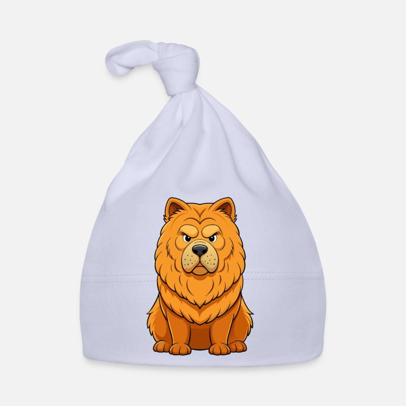 Seriöse Chow Chow Digitale Kunst Baby Bio-Mütze