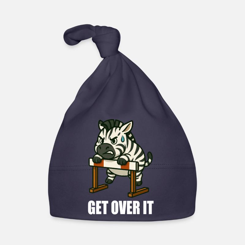 Zebra Hurdle Hurdle Motivation Saying Overcoming Organic Baby Cap