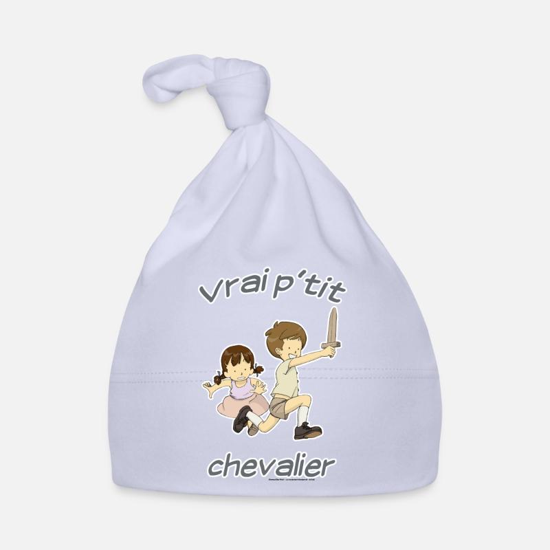 Vrai p'tit chevalier - Bonnet bio Bébé - ciel