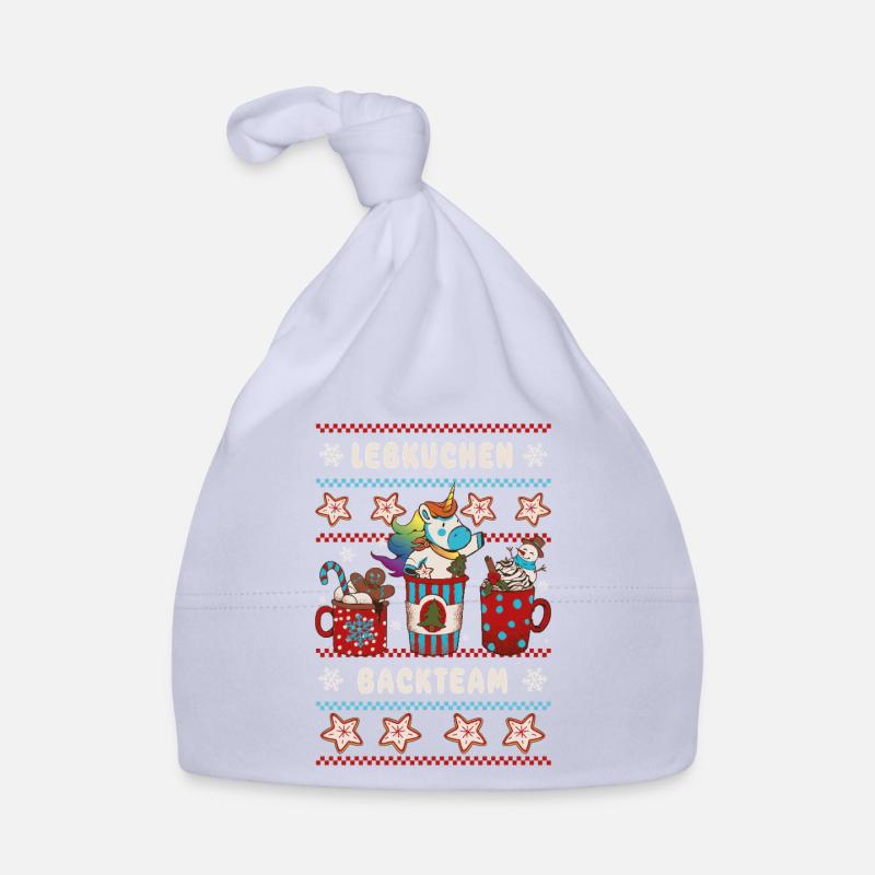 Lebkuchen Backteam - Weihnachtsbäckerei - Einhorn Baby Bio-Mütze
