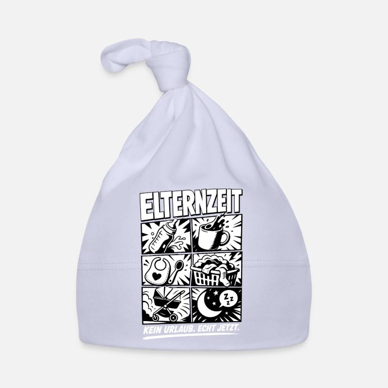 Elternzeit Comic Symbole Baby Bio-Mütze