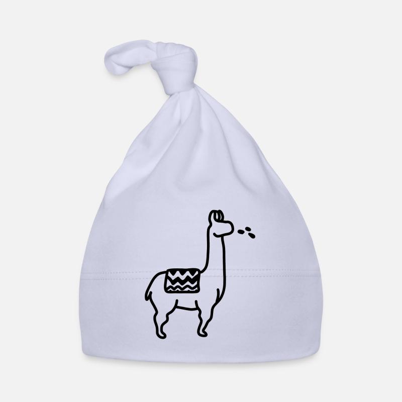 Llama spitting Organic Baby Cap