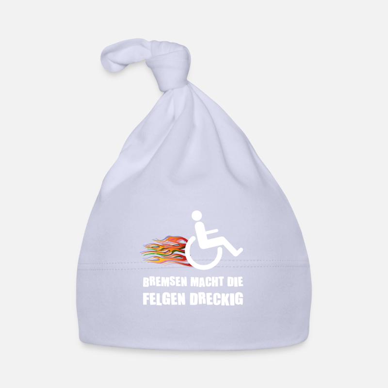 Rollstuhl Behinderung Handicap Rollstuhlfahrer - Baby Bio-Mütze - Sky