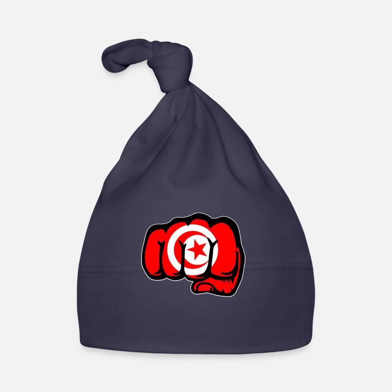 Drapeau de la Tunisie Main Poing Bonnet bio Bébé