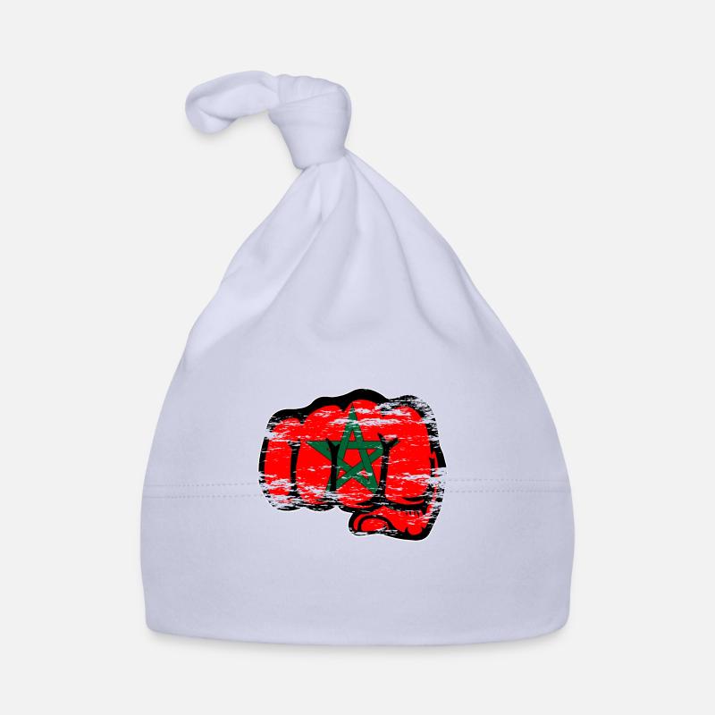 Poing de main du drapeau marocain utilisé Bonnet bio Bébé