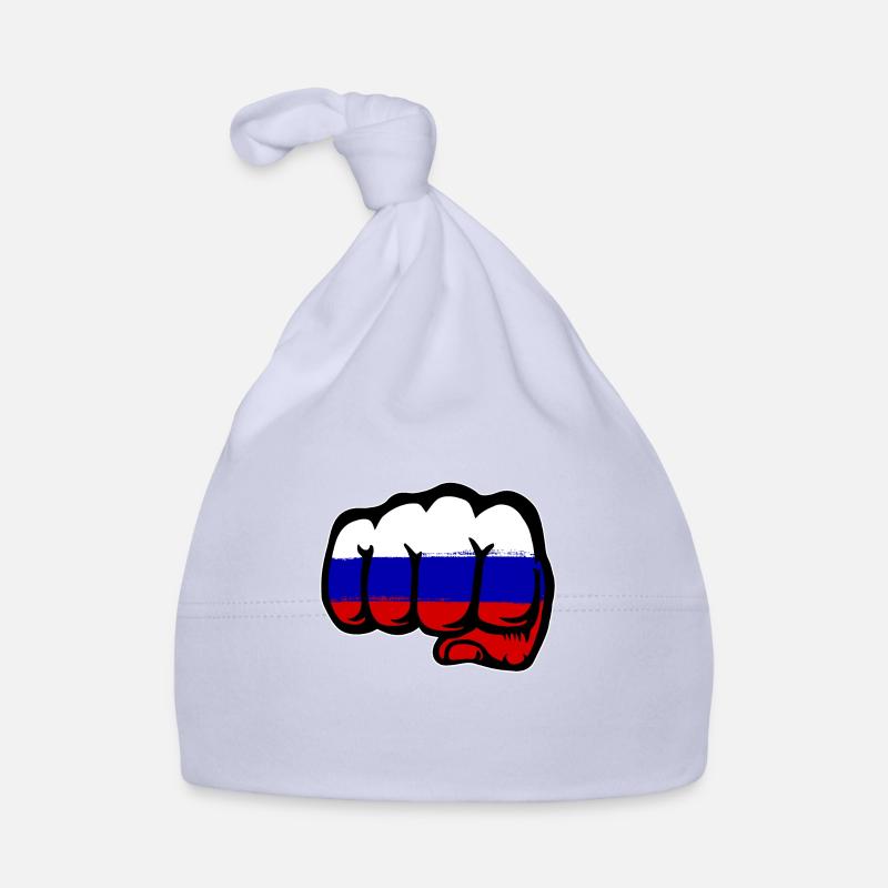 Russland Flagge Hand Faust Baby Bio-Mütze