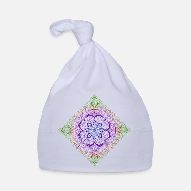 Buntes Mandala Baby Bio-Mütze