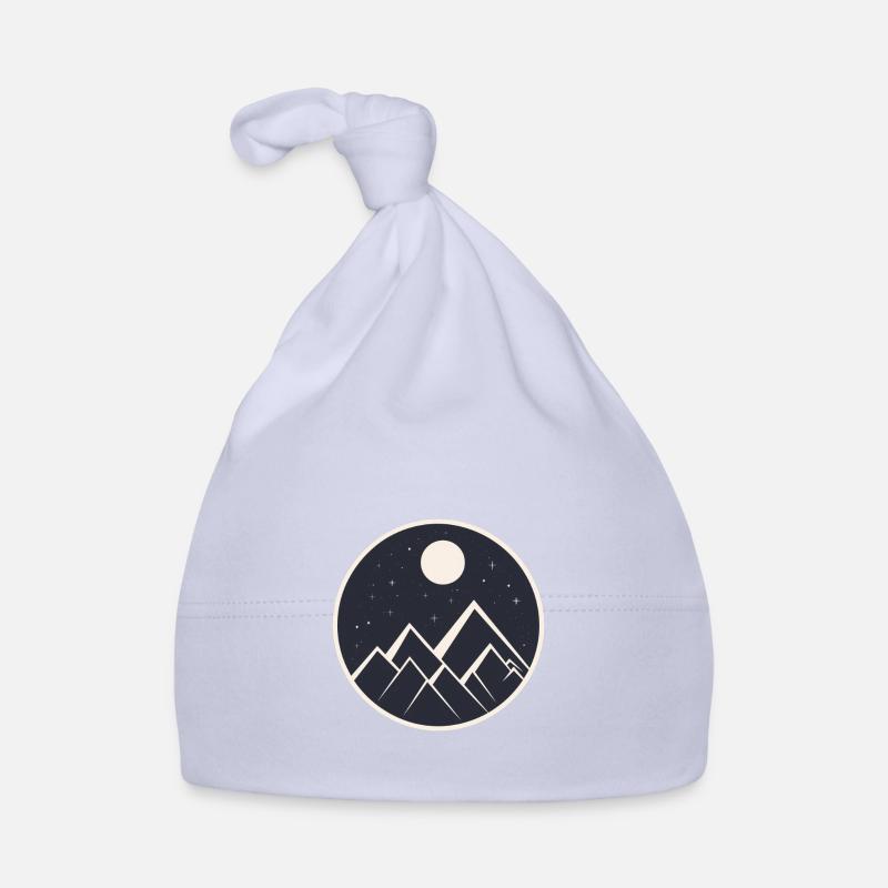 Logo "Berg in Sternennacht" Baby Bio-Mütze