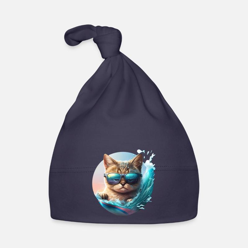 Surf Cat Baby Bio-Mütze