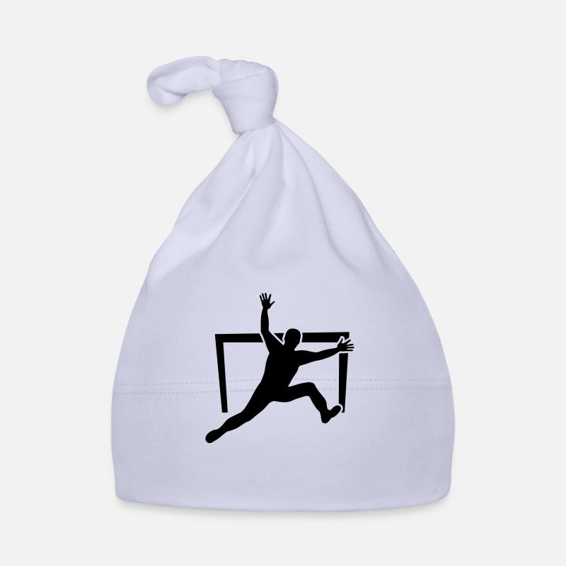 Torwart Silhouette Baby Bio-Mütze