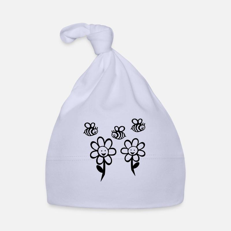 Bees and flowers Organic Baby Cap