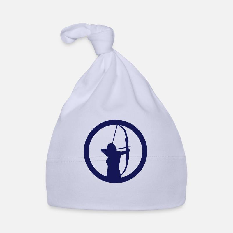 tir arc logo archer - Bonnet bio Bébé - ciel