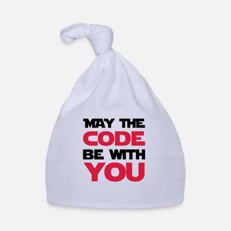 May the code be with you - Bonnet bio Bébé - ciel