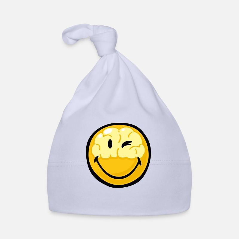 Smiley Brain in Head Organic Baby Cap