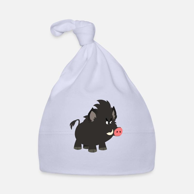 Grumpy Cartoon Wildschwein von Cheerful Madness !! Baby Bio-Mütze