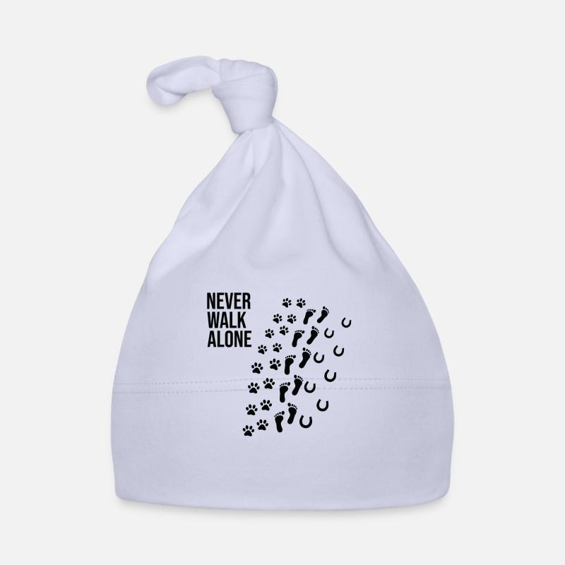 Never walk alone Hundebesitzer Pferde Geschenk Baby Bio-Mütze