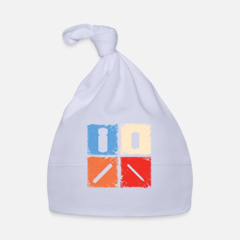 Kubb retro squares kubb yard game player Organic Baby Cap