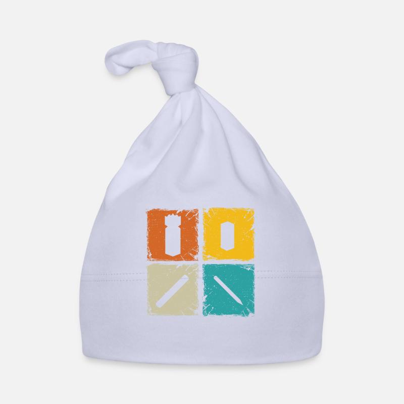 Kubb retro squares kubb yard game player Organic Baby Cap