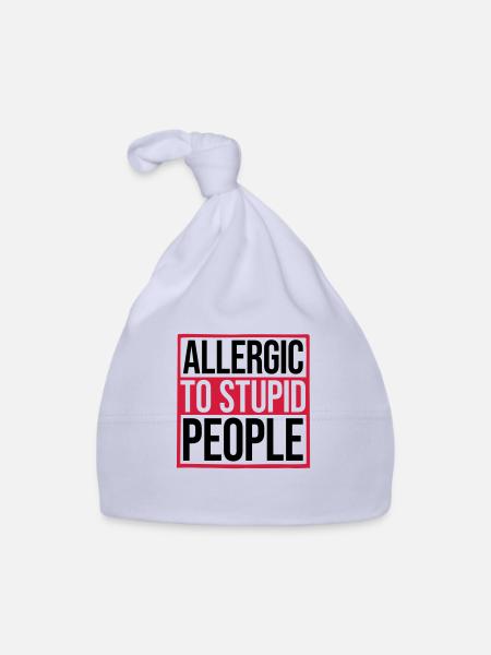 Allergy Complete Idiots Shield - Organic Baby Cap - sky - Front