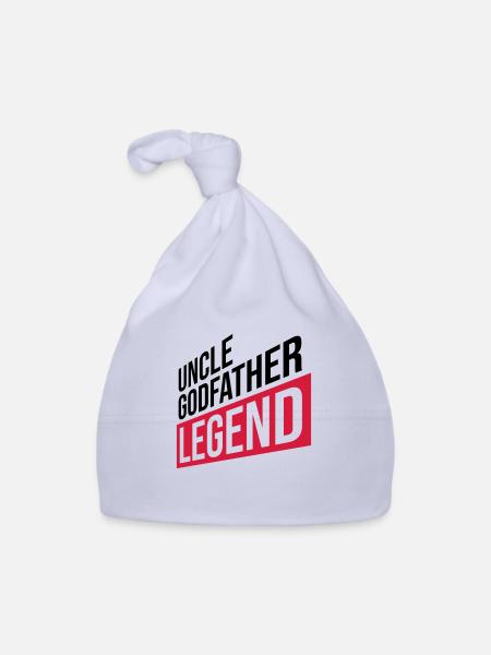 Uncle Godfather Legend Quote - Organic Baby Cap - sky - Front