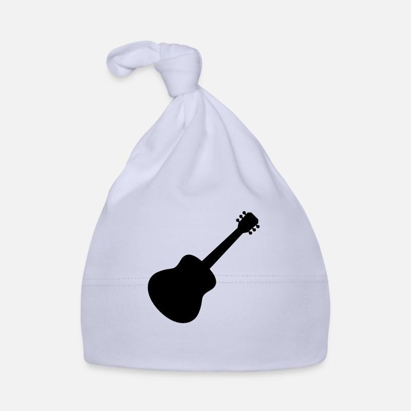 Silhouette guitariste guitare jouant Bonnet bio Bébé