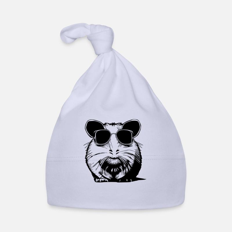 Guinea pig cool sunglasses funny vector 1 Organic Baby Cap
