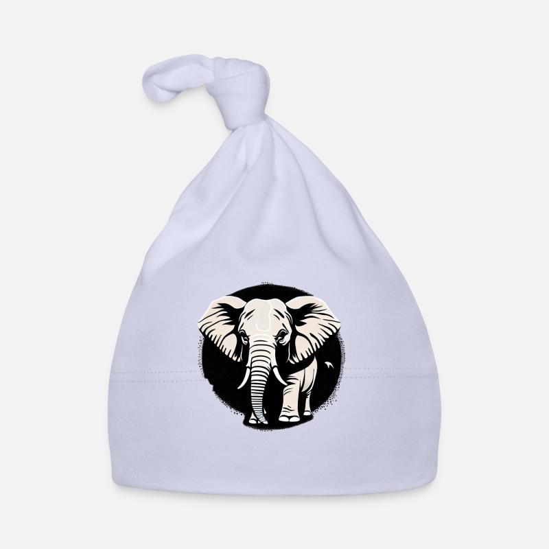 Petit éléphant dessin animé mignon amour aventure 7 Bonnet bio Bébé