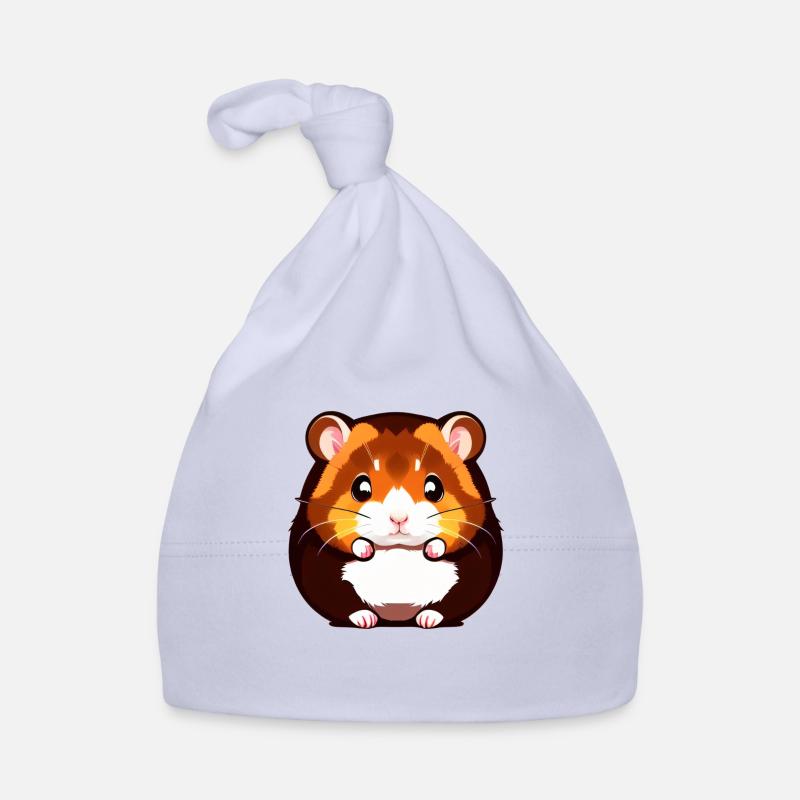 Mignon Dessin Animé Hamster Love Pet 12 - Bonnet bio Bébé - ciel