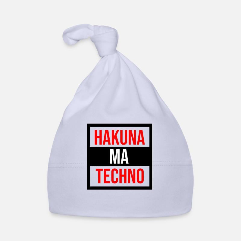 Hakuna Techno Zitat Baby Bio-Mütze