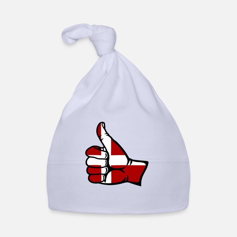 Drapeau du Danemark Symbole de droite Bonnet bio Bébé