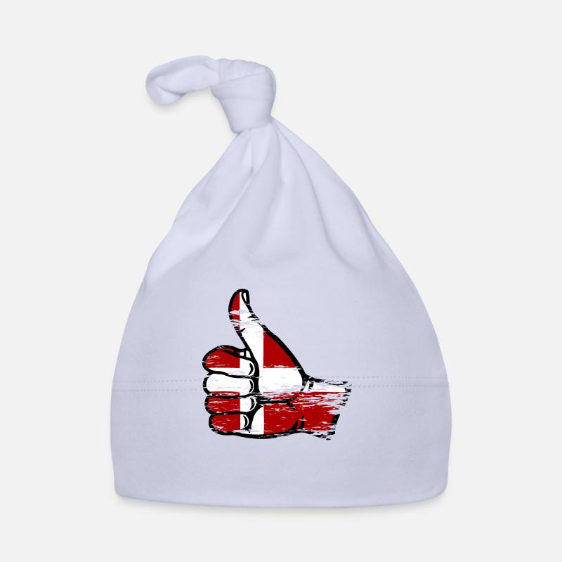 Drapeau du Danemark Symbole de droite Bonnet bio Bébé