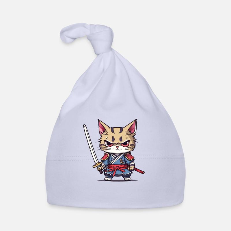 Chat samouraï #1 Bonnet bio Bébé