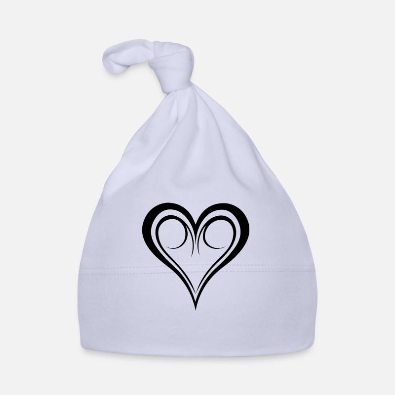 Hjerte Babyhue af økologisk bomuld
