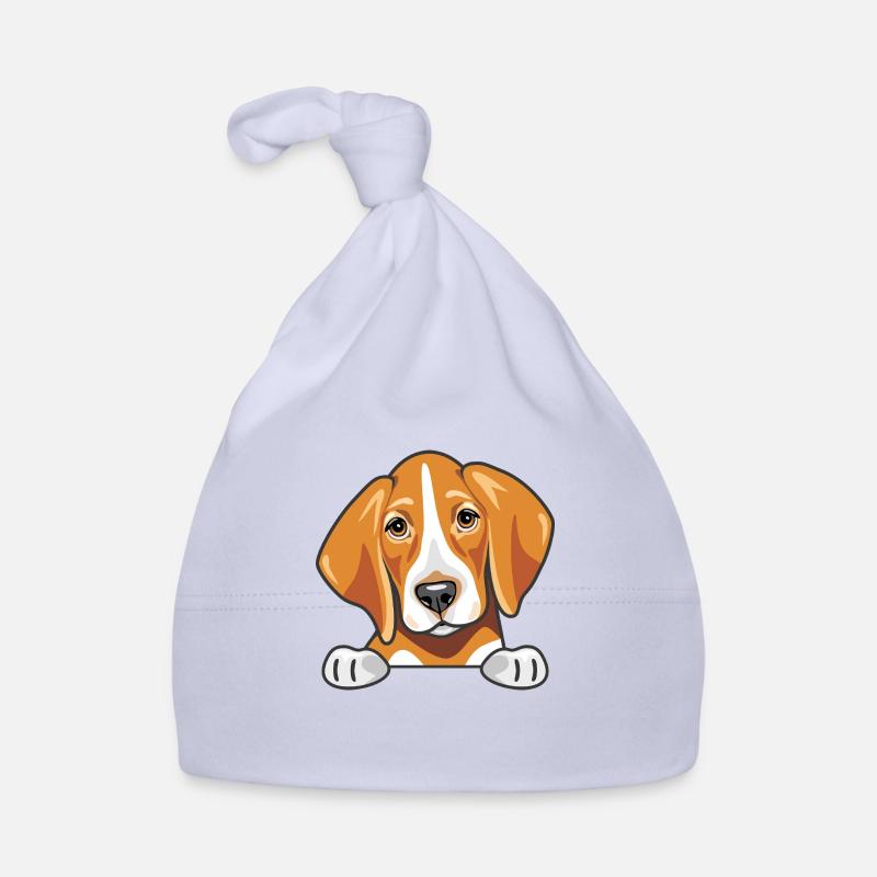 Peeking cute sad foxhound Organic Baby Cap