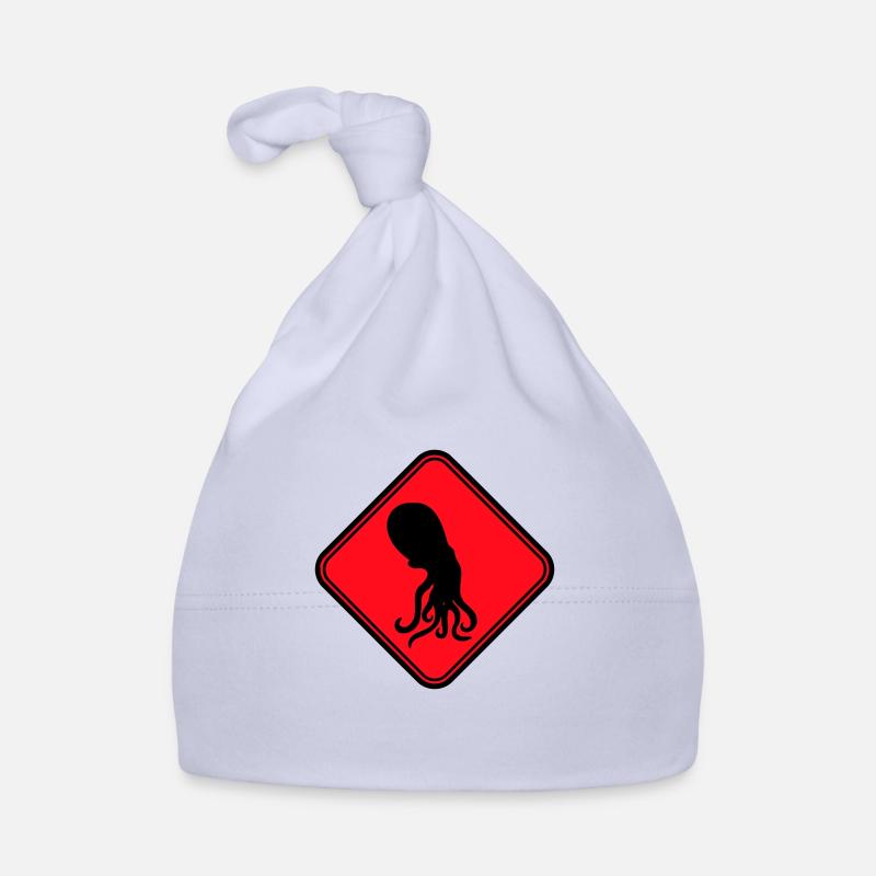 Pieuvre Danger Signe Avertissement Avertissement Bonnet bio Bébé