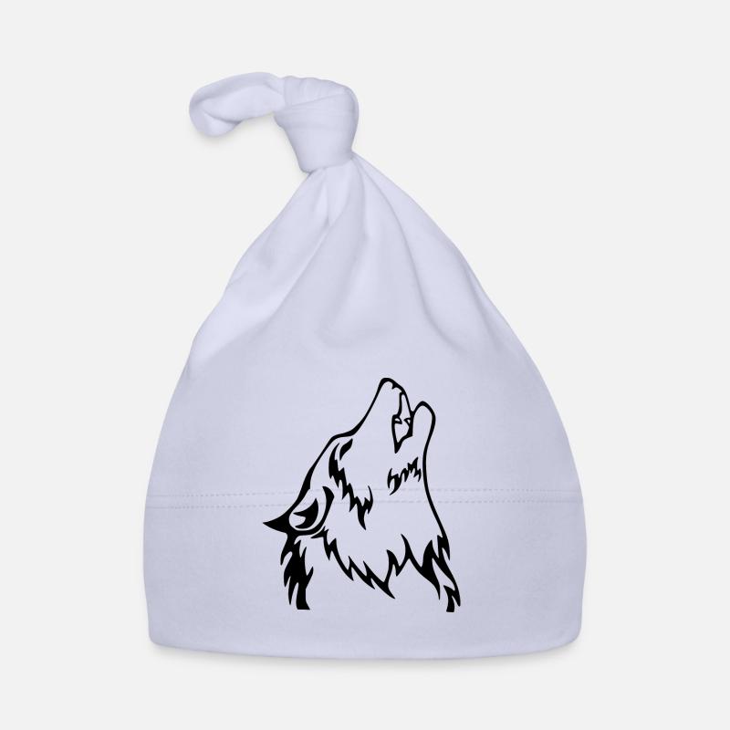 heulender Wolf Baby Bio-Mütze