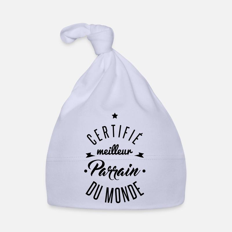 meilleur parrain - Bonnet bio Bébé - ciel