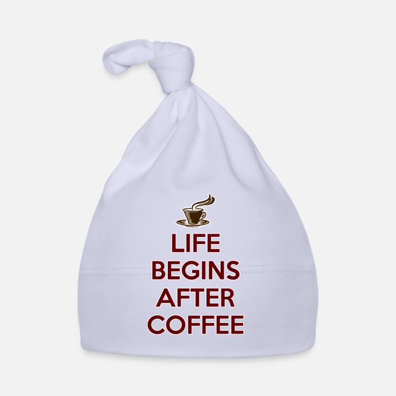 DAS LEBEN BEGINNT NACH DEM KAFFEE Geschenk Baby Bio-Mütze