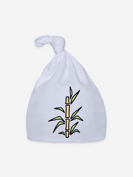 Bamboo bamboo bamboo cane - Organic Baby Cap - sky - Front