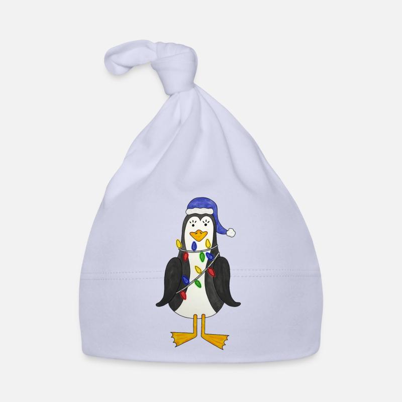 Penguin String Lights Christmas Penguin Xmas Organic Baby Cap