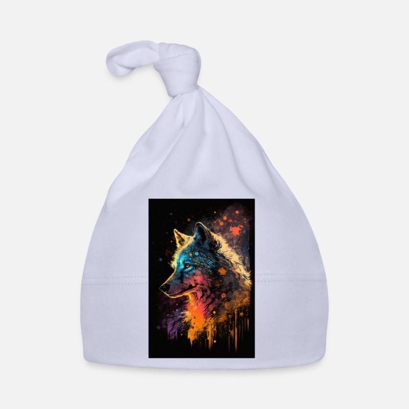 Wolf Galaxy Space Space Stars Cool Mystical Organic Baby Cap