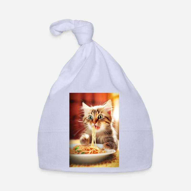 Drôles de spaghettis de chat Bonnet bio Bébé