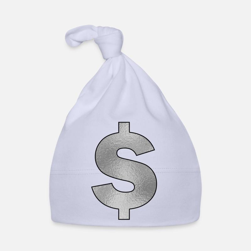 Dollarzeichen Silber Baby Bio-Mütze