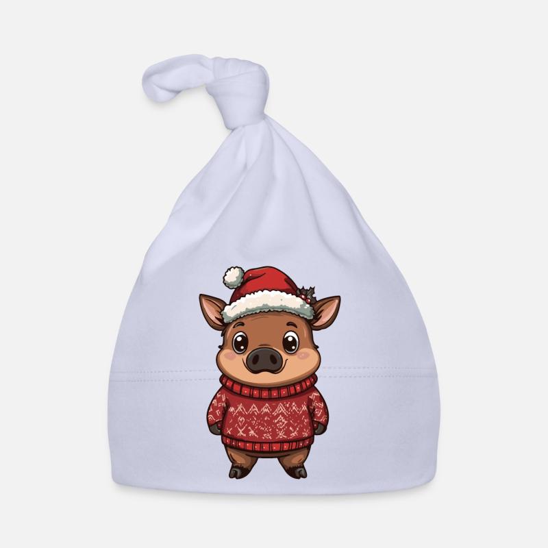 Cochon Noël Comique Sanglier Bonnet bio Bébé