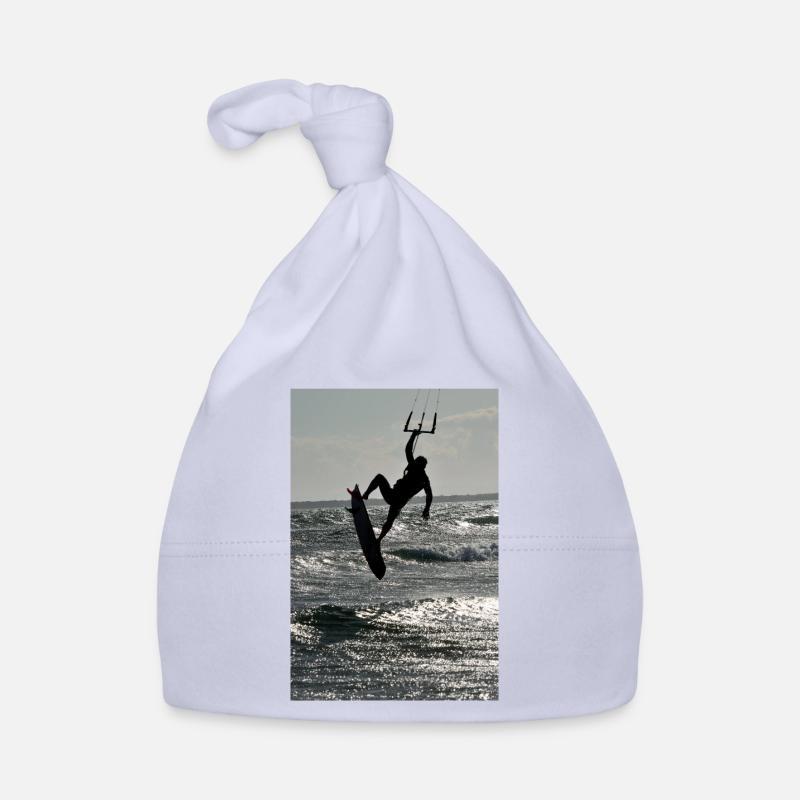 J’adore le kitesurf - Bonnet bio Bébé - ciel