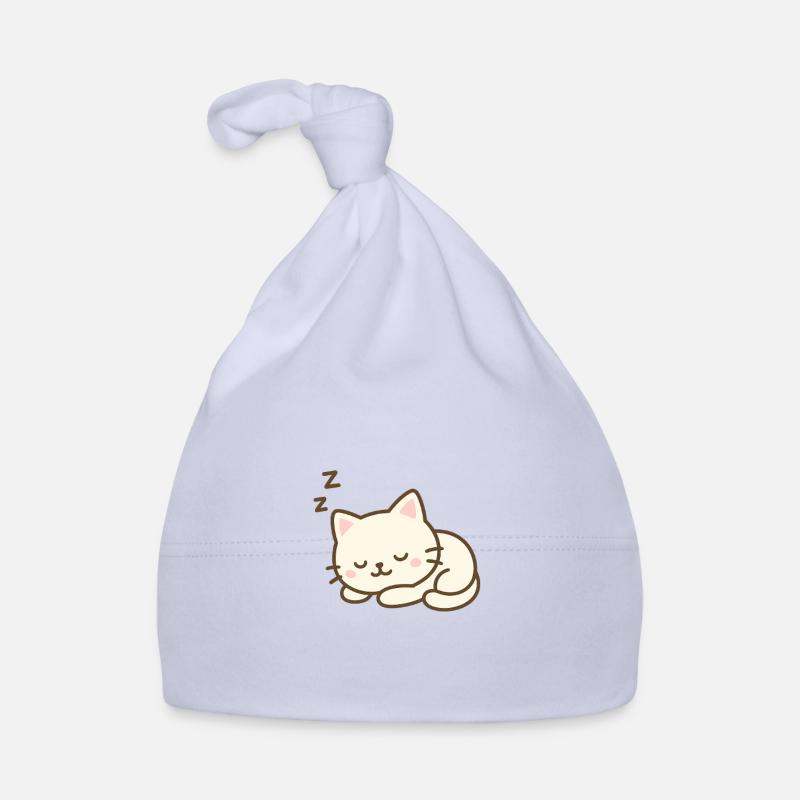 Chat endormi Bonnet bio Bébé