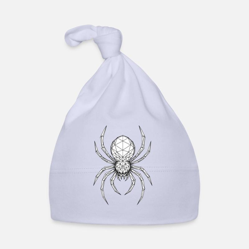Geometric Spider Drawing Organic Baby Cap