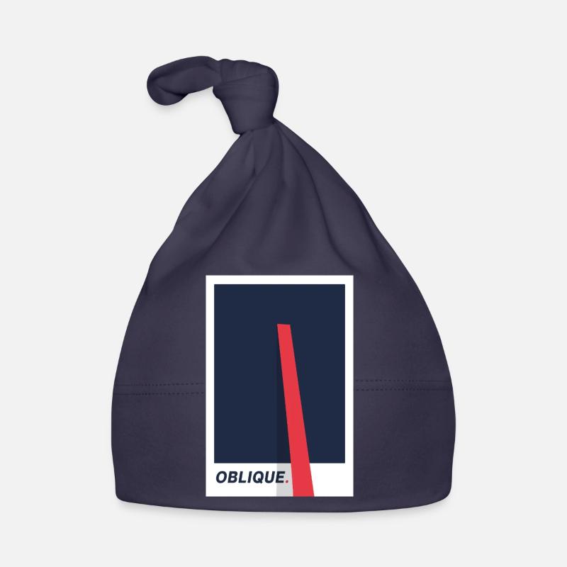 Oblique. Modern Typography Statement Organic Baby Cap